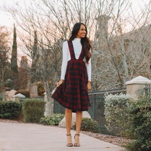 Plaid jumper dress